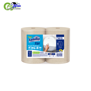 PAPEL HIGIÉNICO Jumbo Xtra1 natural hoja doble precortado. 200m.REF:71613 X4