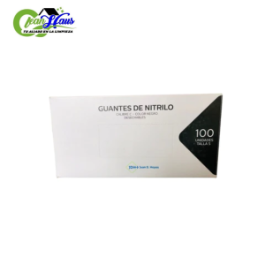 JDH MAX GUANTES DE NITRILO NEGROS X 100 UNIDADES