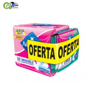 Toallas Nosotras Invisible Rapigel Empaque Con 10 Unidades + Oferta Protectores Normal Tipo Tela x 5 Unidades