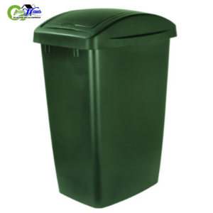 CONTENEDOR RECTANGULAR PARA RECICLAJE TAPA VAIVEN 47 Lt VERDE