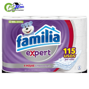 Papel higienico familia expert paquete x 9 unidades