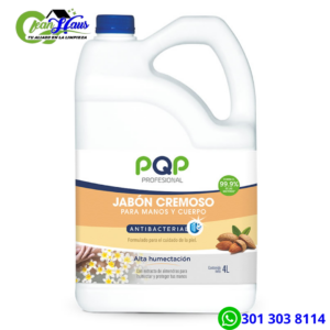 Jabón Cremoso Para Manos Y Cuerpo PQP Profesional 4 Litros
