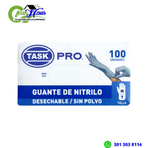GUANTES NITRILO AZUL TASK PRO T M * 100