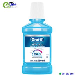 Enjuague bucal oral-b 100% de tu boca cuidada x 250 ml