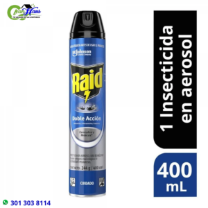 Insecticida Raid Aerosol Mata Moscas Y Mosquitos 400ml