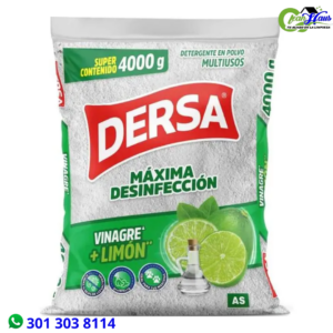 Detergente DERSA polvo vinagre limón x 4 kILOS