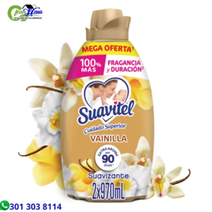 Suavizante Suavitel Cuidado Superior Vainilla 970 ml x2 Und