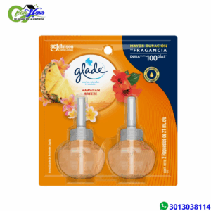 Ambientador Glade Aceites Naturales Hawaiian Breeze 2 repuestos 42ml